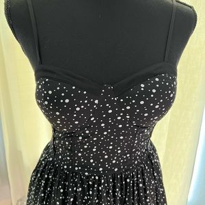 Summer black and white polka dotted dresses